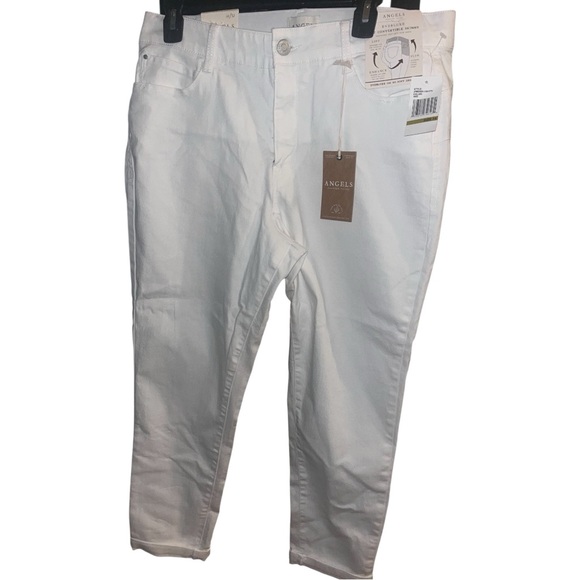🩵 NWT Angels Forever Young Everluxe Lift Convertible Skinny Jeans SIZE 14 WHITE - Picture 1 of 6